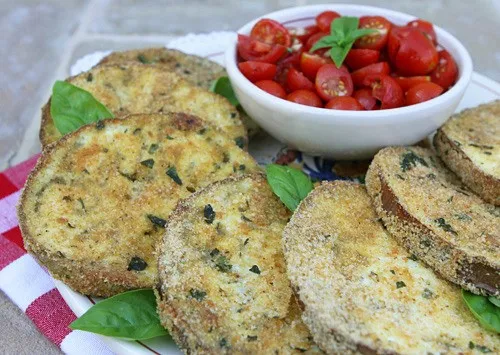 Battered Eggplant Slices